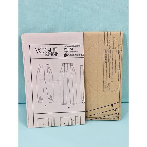 Vogue Sewing Pattern V1873 Misses' & Misses' Petite Pants Size B5 (8-16) UNCUT - Picture 2 of 9